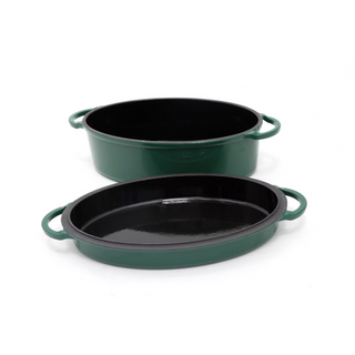 Oval Dutch Oven Cast Iron Enameled Casserole Dishes - Big Green Egg