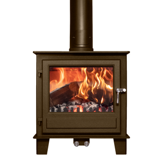 Blithfield 8 8kW Solid Fuel Woodburning and Multifuel Freestanding Stove - Clock