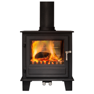 Blithfield DS Double-Sided 10kW Solid Fuel Woodburning and Multifuel Freestanding Stove - Clock