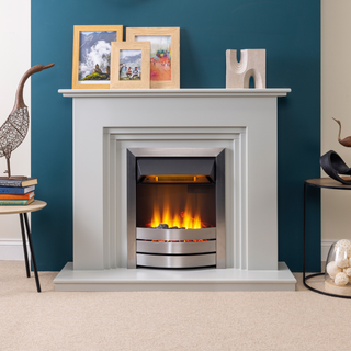 Harrow Painted MDF Flat-To-Wall Electric Fireplace Suite - Focus Fireplaces