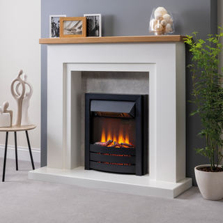 Monaco Painted MDF Flat-To-Wall Electric Fireplace Suite - Focus Fireplaces