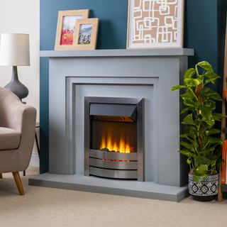 Vienna Painted MDF Flat-To-Wall Electric Fireplace Suite - Focus Fireplaces