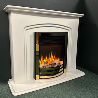 Kamala 42" Flat-To-Wall Electric Fire and Fireplace Suite