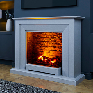 Napoli Optimyst Flat-To-Wall Electric Fireplace Suite - Katell