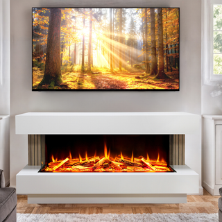 Proflame Monroe Flat-To-Wall Electric Fire and Fireplace Suite - Flavel Electric