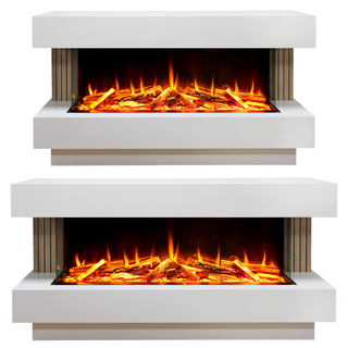 Proflame Monroe Flat-To-Wall Electric Fire and Fireplace Suite - Flavel Electric