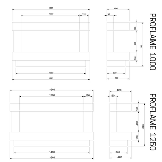 Proflame Monroe Flat-To-Wall Electric Fire and Fireplace Suite - Flavel Electric