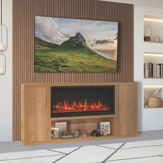 Atmos Venezia Flat-To-Wall Electric Fireplace Suite - FireFX