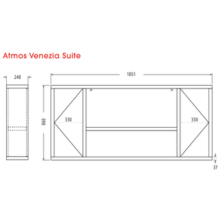 Atmos Venezia Flat-To-Wall Electric Fireplace Suite - FireFX