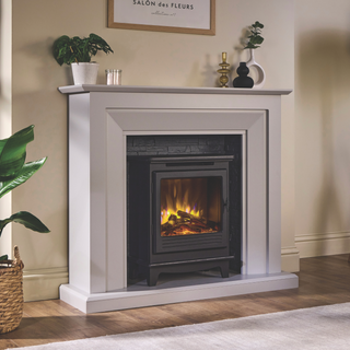 Napoli Flat-To-Wall Electric Stove Fire and Fireplace Suite - Katell
