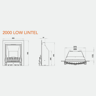 Paragon 2000 Plus LOW LINTEL Coal Effect Gas Fire - Charlton & Jenrick