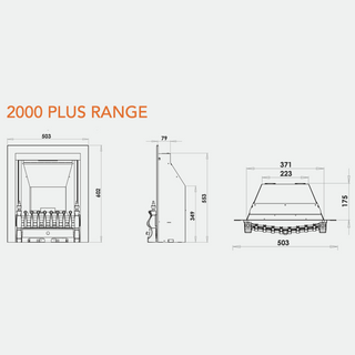 Paragon 2000 Plus Coal Effect 16" Hearth Inset Gas Fire - Charlton & Jenrick