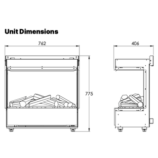 3-STEP-RGB 3 Step Multi Optimyst Electric Fire - Dimplex