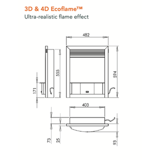 4D Ecoflame 16"
