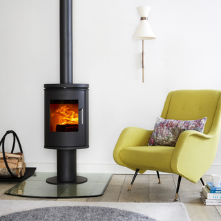 6148 Pedestal Base Cylindrical Wood Burning Stove - Morsø
