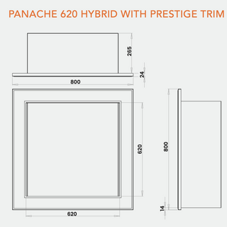Panache 620 Hybrid Log Effect CF Gas Fire - Charlton & Jenrick