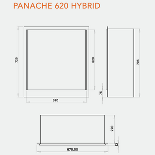 Panache 620 Hybrid Log Effect CF Gas Fire - Charlton & Jenrick