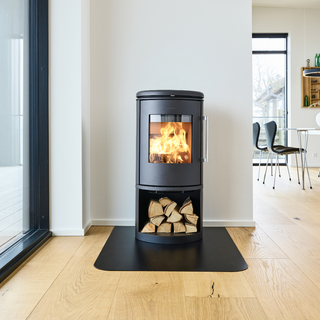 6843 Open Base Cylindrical Wood Burning Stove - Morsø