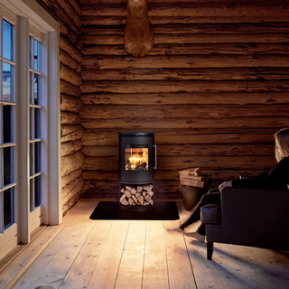 6843 Open Base Cylindrical Wood Burning Stove - Morsø