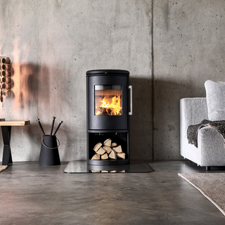 6843 Open Base Cylindrical Wood Burning Stove - Morsø