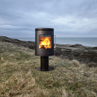 6848 Pedestal Base Cylindrical Wood Burning Stove - Morsø