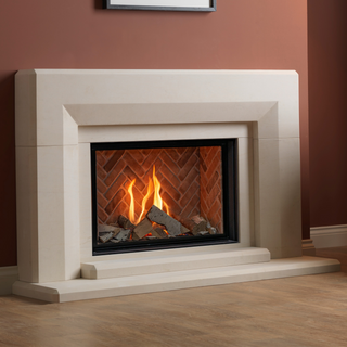 Edgemond 62" Portuguese Limestone 790FL Mk2 Gas Fireplace - Charlton & Jenrick