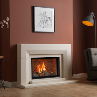 Edgemond 62" Portuguese Limestone 790FL Mk2 Gas Fireplace - Charlton & Jenrick