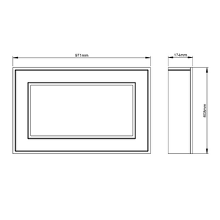Albali 38" Wall Mounted Electric Fire - Flare