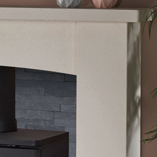 Alban 51" Aegean Limestone Fireplace Mantel