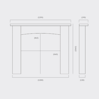 Alban 51" Aegean Limestone Fireplace Mantel