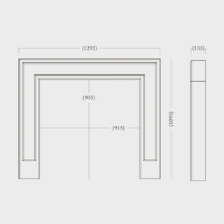 Allora 51" Nero Marble Fireplace Mantel Capital Fireplaces