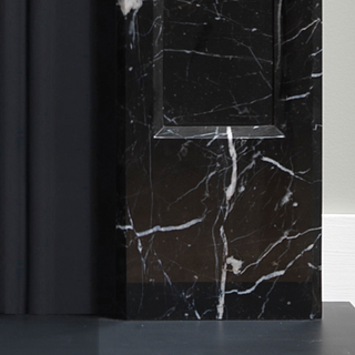 Allora 51" Nero Marble Fireplace Mantel Capital Fireplaces