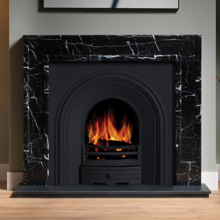 Allora 51" Nero Marble Fireplace Mantel Capital Fireplaces
