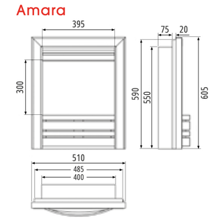 Amara Inset Electric Fire - FireFX