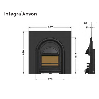 Anson Integra Cast Iron Arch Back Panel Electric Fire - Ilektro