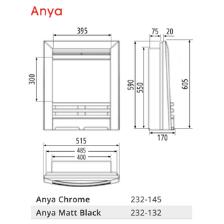 Anya Inset Electric Fire - FireFX