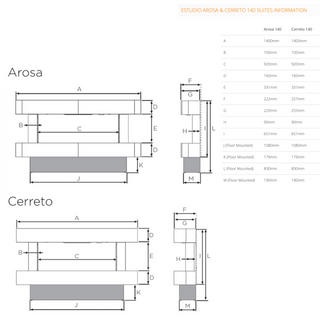eStudio Cerreto 140 Floor Mounted Suite