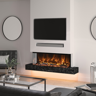 Pryzm Arteon 3SL 3-Sided Media Wall Electric Fire