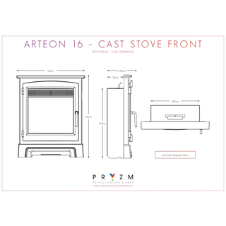 Arteon 16" Cast Stove Front