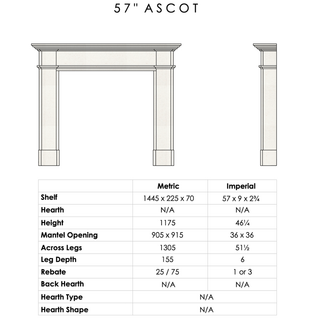 Ascot Aegean Limestone Fireplace Mantel - FDC