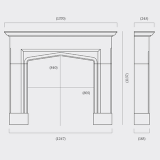 Astwick 54" Corinthian Stone Fireplace Mantel