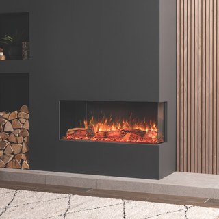 Avanti RW 3-Sided Media Wall Electric Fire - Onyx
