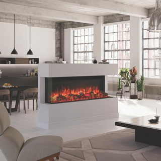 Avanti RW 3-Sided Media Wall Electric Fire - Onyx