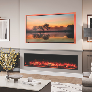 Avanti RW 3-Sided Media Wall Electric Fire - Onyx