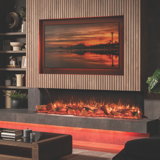 Avanti RW 3-Sided Media Wall Electric Fire - Onyx