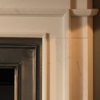Aversa 58" Marble Fireplace Mantel Capital Fireplaces