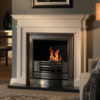 Aversa 58" Marble Fireplace Mantel Capital Fireplaces