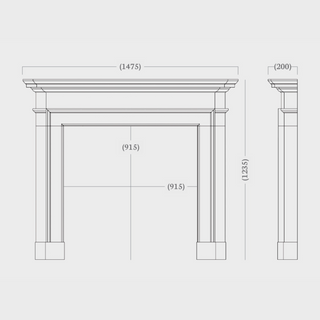 Aversa 58" Marble Fireplace Mantel Capital Fireplaces