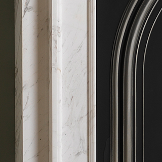 Aversa 58" Marble Fireplace Mantel Capital Fireplaces