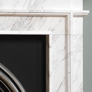 Aversa 58" Marble Fireplace Mantel Capital Fireplaces